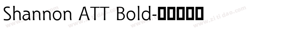 Shannon ATT Bold字体转换